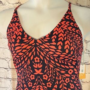 Kona Sol 1pc Swimsuit, NWT, Size Medium, Floral Fun